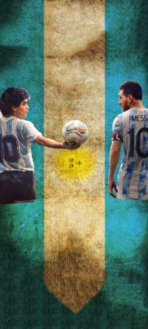 Messi and Maradona Wallpaper