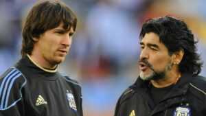 Messi and Maradona Wallpaper