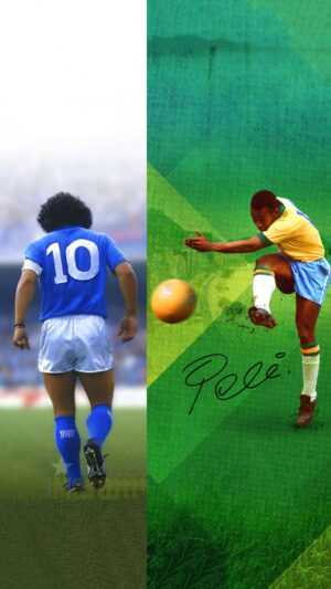Maradona and Pele Wallpaper