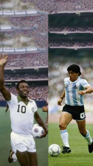Maradona and Pele Wallpaper