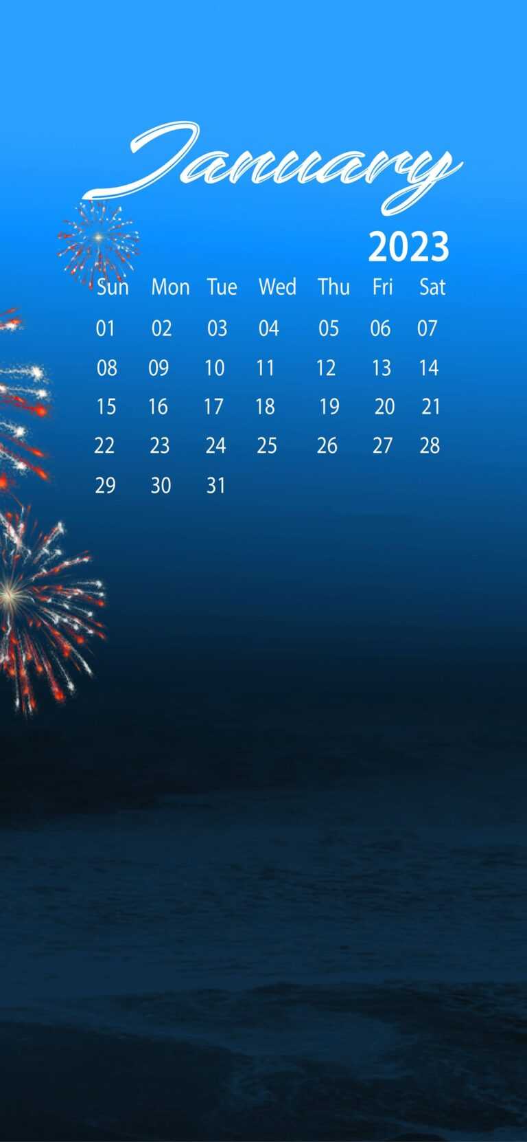 January 2023 Calendar Wallpaper - iXpap