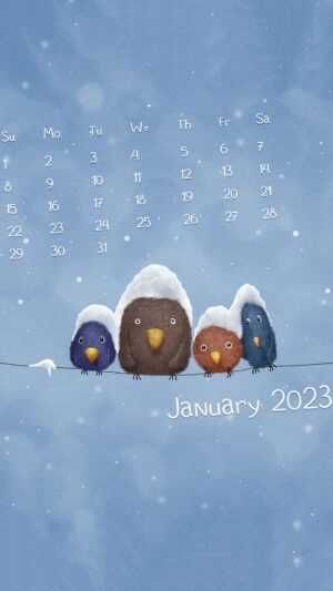 January Calendar 2023 Wallpaper