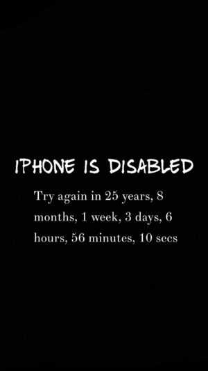 iPhone is Disabled Wallpaper