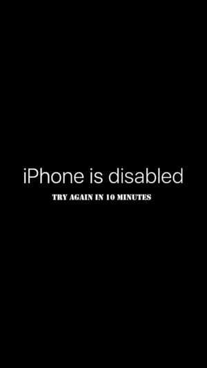 iPhone is Disabled Wallpaper