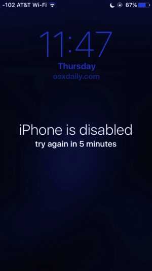 iPhone is Disabled Wallpaper