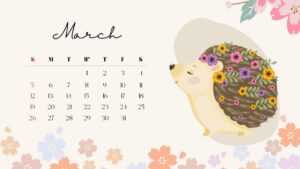 2023 March Calendar Wallpaper