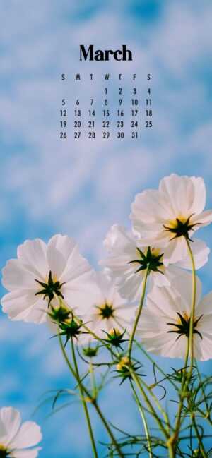 2023 March Calendar Wallpaper