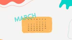 2023 March Calendar Wallpaper