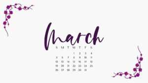 2023 March Calendar Wallpaper