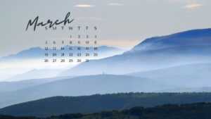 2023 March Calendar Wallpaper