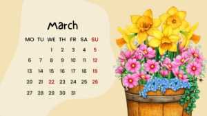 March 2023 Calendar Wallpaper