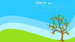 March 2023 Calendar Wallpaper