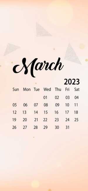 March 2023 Calendar Wallpaper