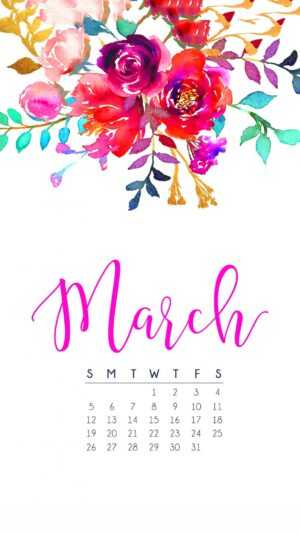 March Calendar 2023 Wallpaper