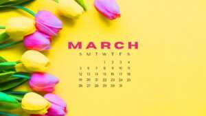 March Calendar 2023 Wallpaper