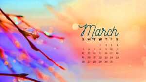 March Calendar 2023 Wallpaper