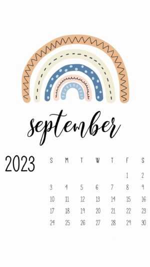 2023 September Calendar Wallpaper