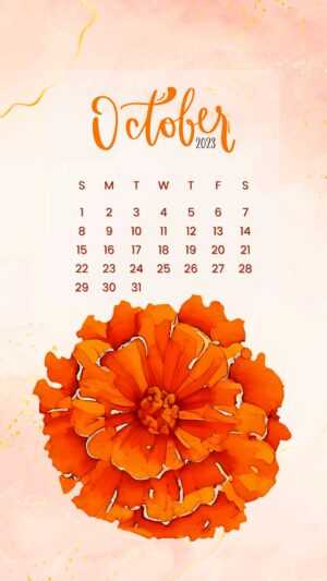 October Calendar 2023 Wallpaper