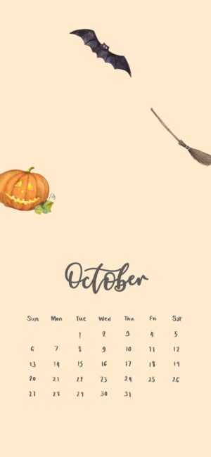 October Calendar 2023 Wallpaper