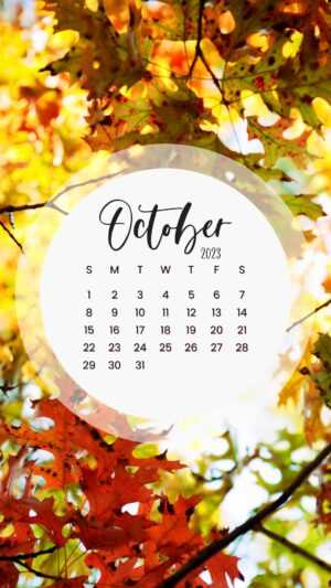 October Calendar 2023 Wallpaper