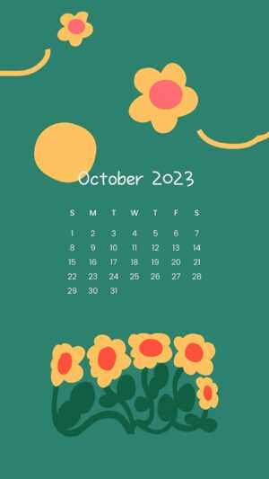 October Calendar 2023 Wallpaper