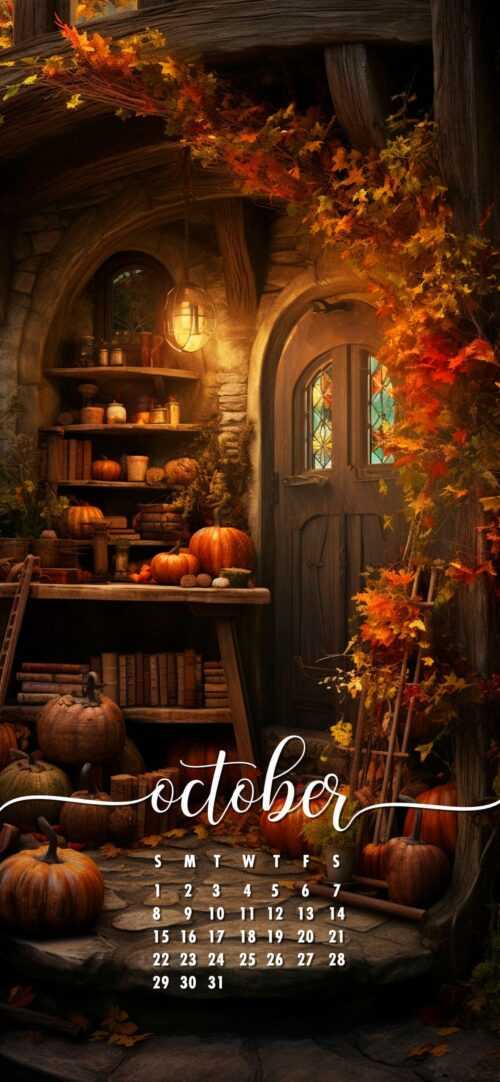 October Calendar 2023 Wallpaper - iXpap