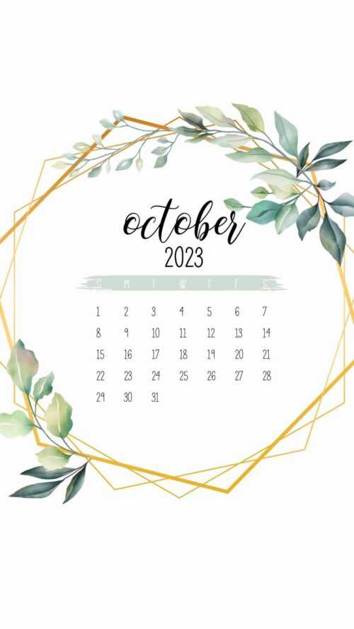 October Calendar Wallpaper 2023 - iXpap