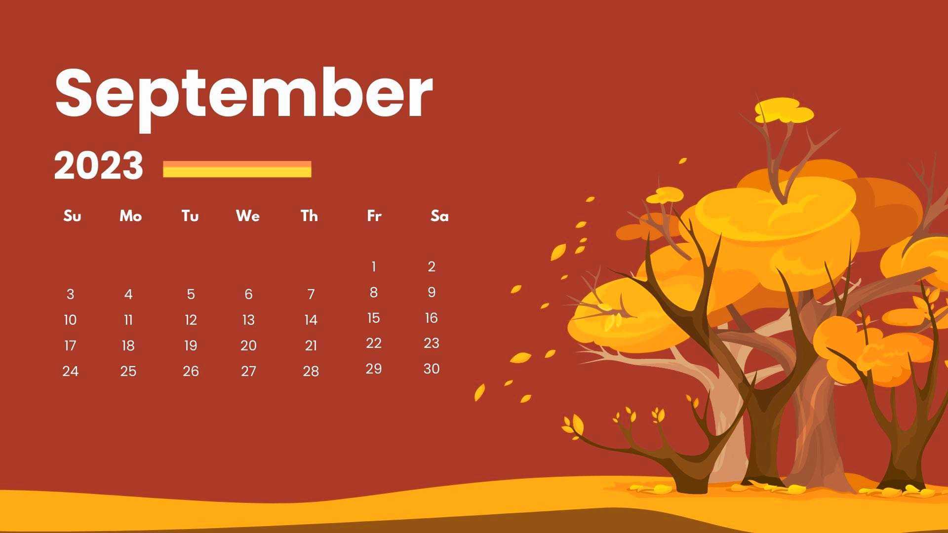 September 2023 Calendar Wallpaper IXpap