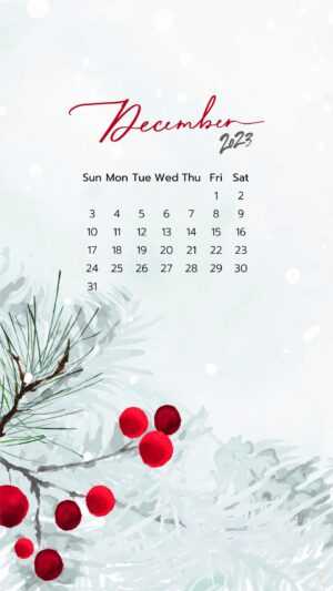 December Calendar 2023 Wallpaper