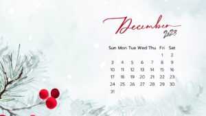 December Calendar 2023 Wallpaper