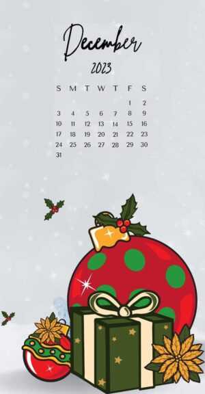 December Calendar 2023 Wallpaper