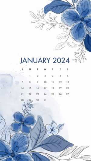 January 2024 Calendar Wallpaper