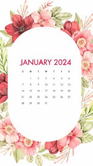 January 2024 Calendar Wallpaper