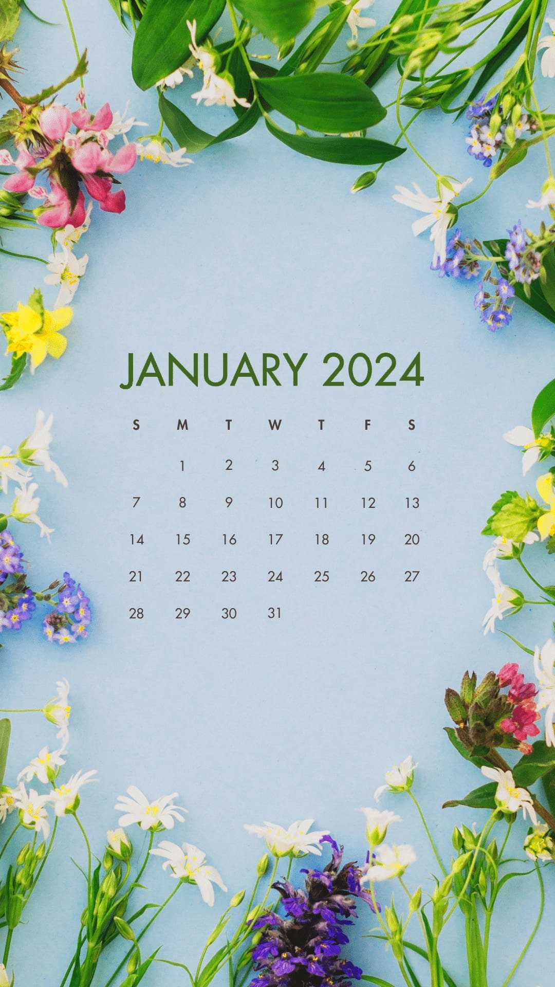 January 2024 Calendar Wallpaper iXpap