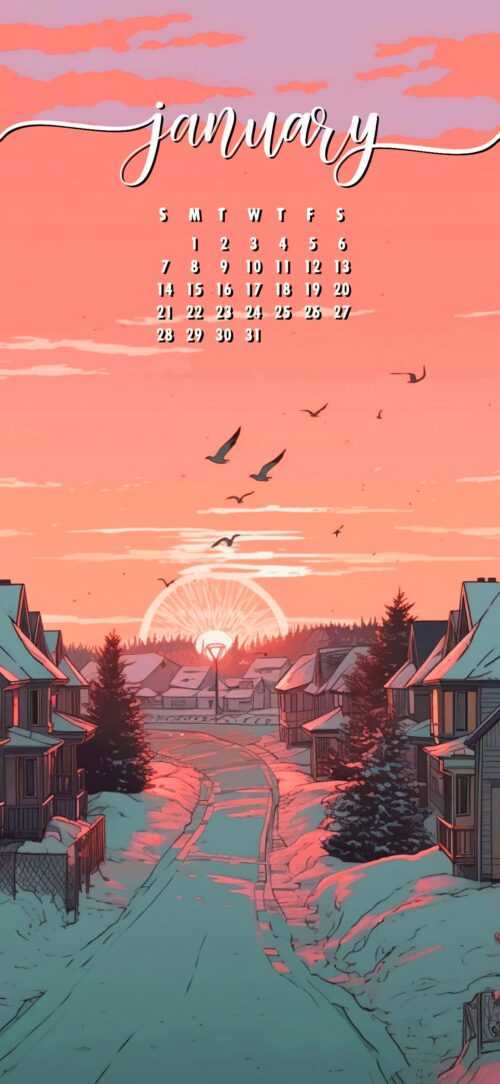 January 2025 Calendar Wallpaper iXpap