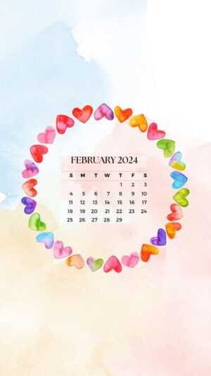 February 2024 Calendar Wallpaper