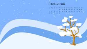 February 2024 Calendar Wallpaper