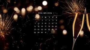 January 2024 Desktop Calendar Wallpaper