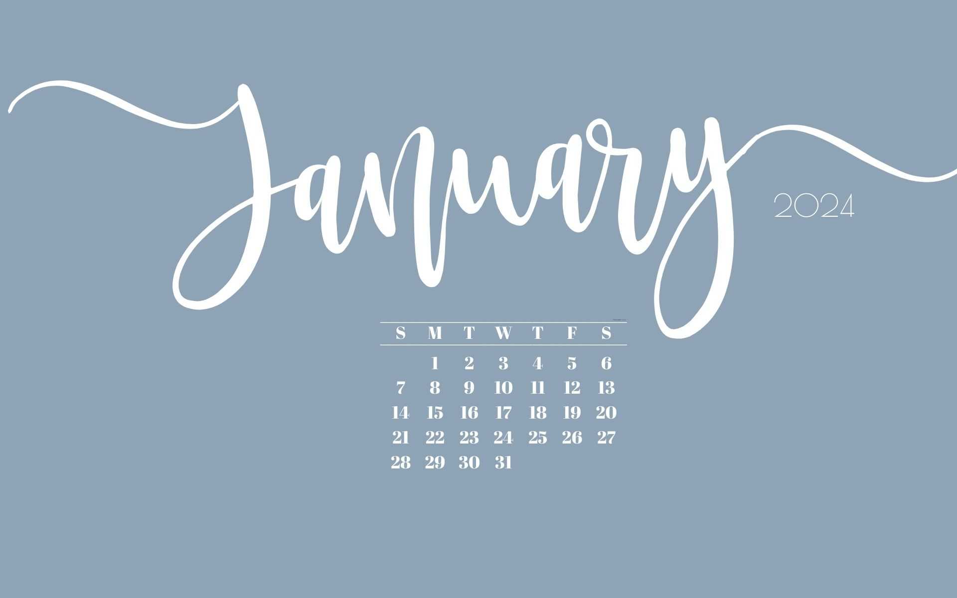 January 2024 Desktop Calendar Wallpaper iXpap