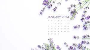 January 2024 Desktop Calendar Wallpaper