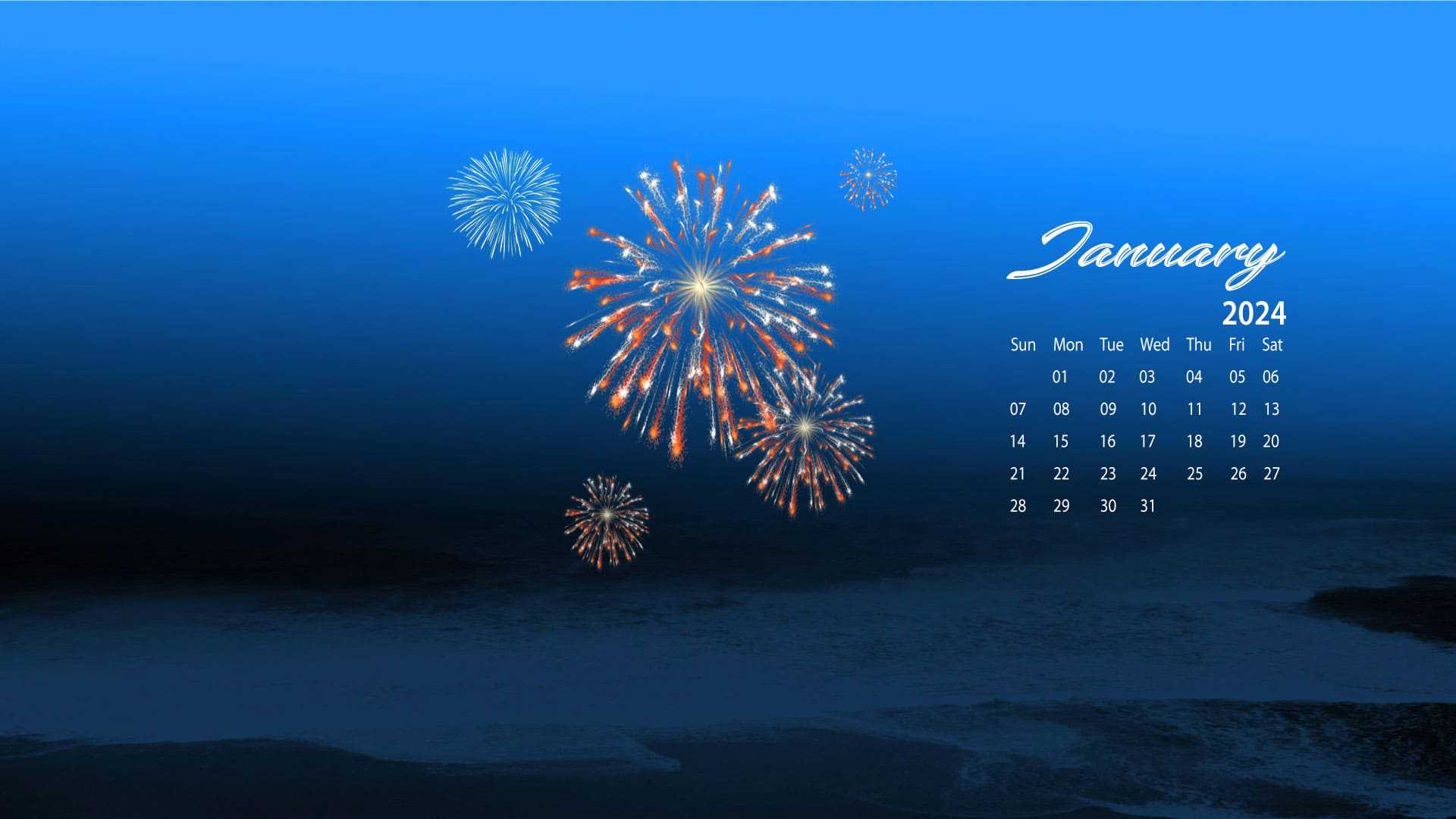 January 2024 Desktop Calendar Wallpaper iXpap