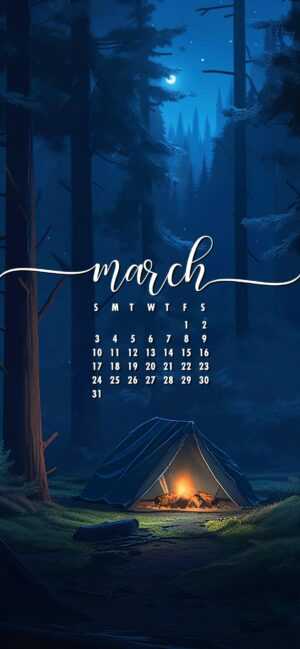 March 2024 Calendar Wallpaper