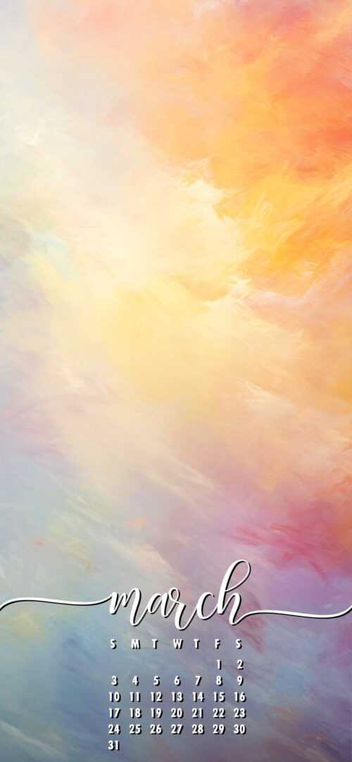 March 2024 Calendar Wallpaper iXpap