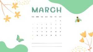 March 2024 Calendar Wallpaper