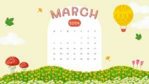 March 2024 Calendar Wallpaper