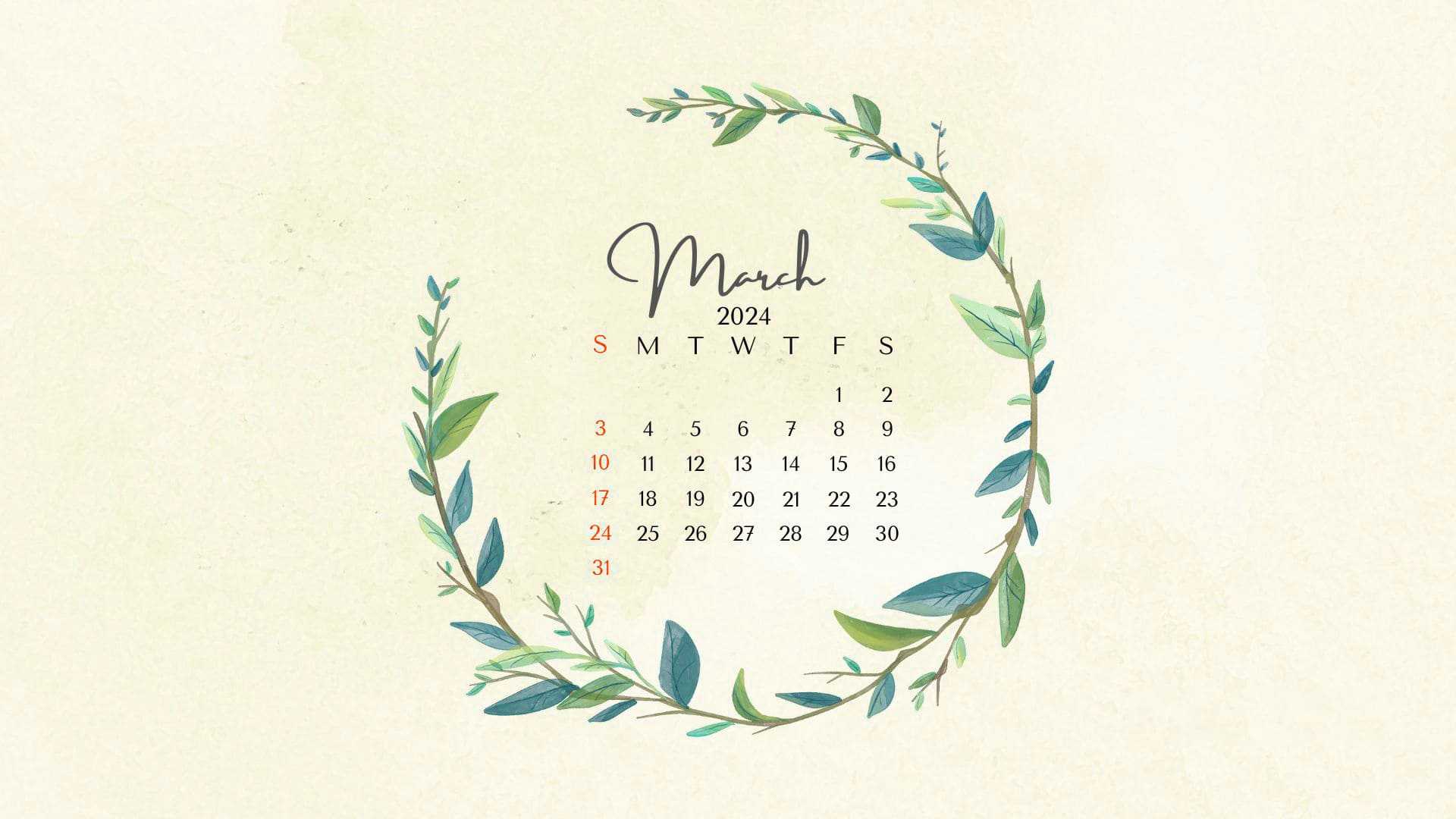 March 2024 Calendar Wallpaper iXpap