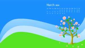 March 2024 Calendar Wallpaper