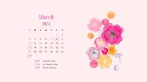 March 2024 Calendar Wallpaper