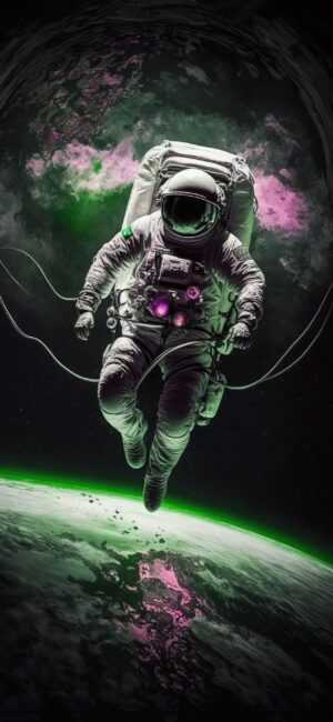 Floating in Space Wallpaper