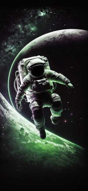 Floating in Space Wallpaper